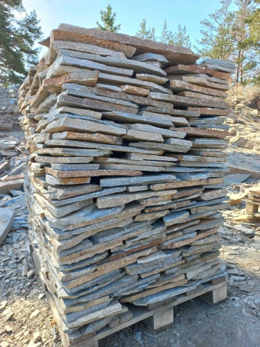 Плитняк златолит серебристый для цоколя, отмостки купить в Псковской области